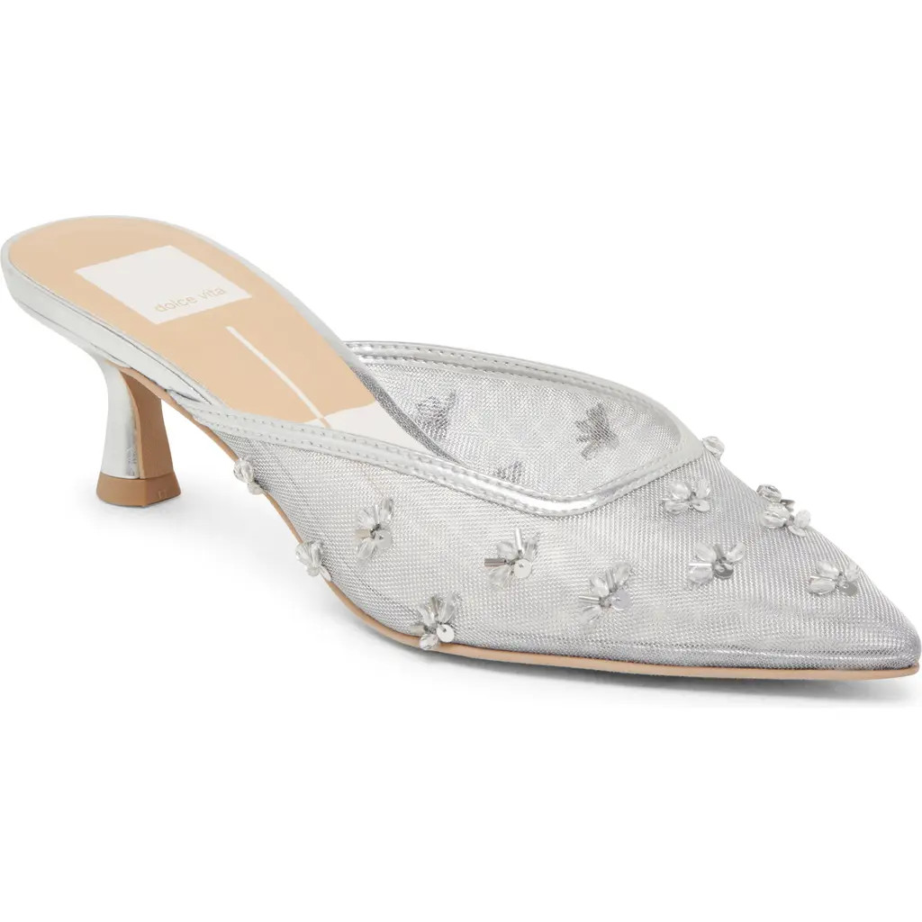 Dolce Vita Clara Kitten Heel Pointed Toe Pump in Silver at Nordstrom Rack, Size 6.5 | Nordstrom Rack