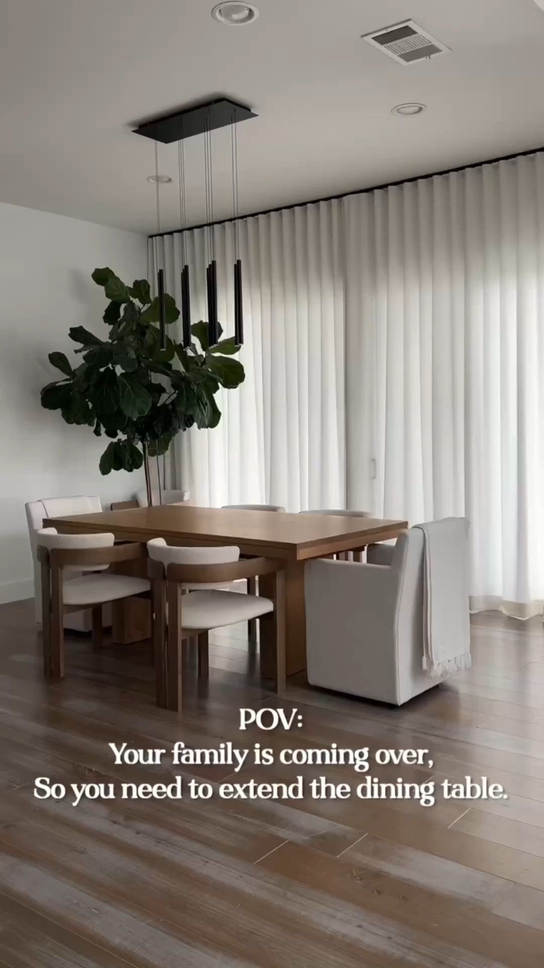 Extension dining table we have in our dining room we absolutely love. We couldn’t be happier with this white oak rectangle table and curved back dining chairs. Linking a few other extendable dining tables, too. We love how it gives us more options when we are hosting!

#LTKHome