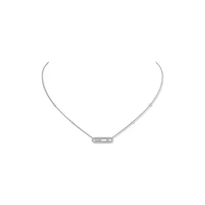 Messika Baby Pavé Move Pendant Necklace in White Gold at Nordstrom, Size 16.5 In | Nordstrom