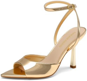 DREAM PAIRS Women's Stiletto Kitten Heeled Sandals | Amazon (US)