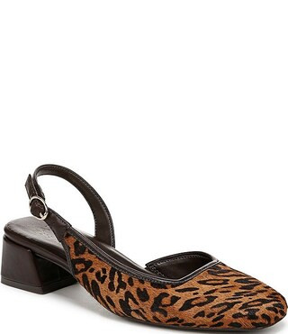 Jayla Leopard Print Calf Hair D'orsay Slingback Dress Pumps | Dillard's