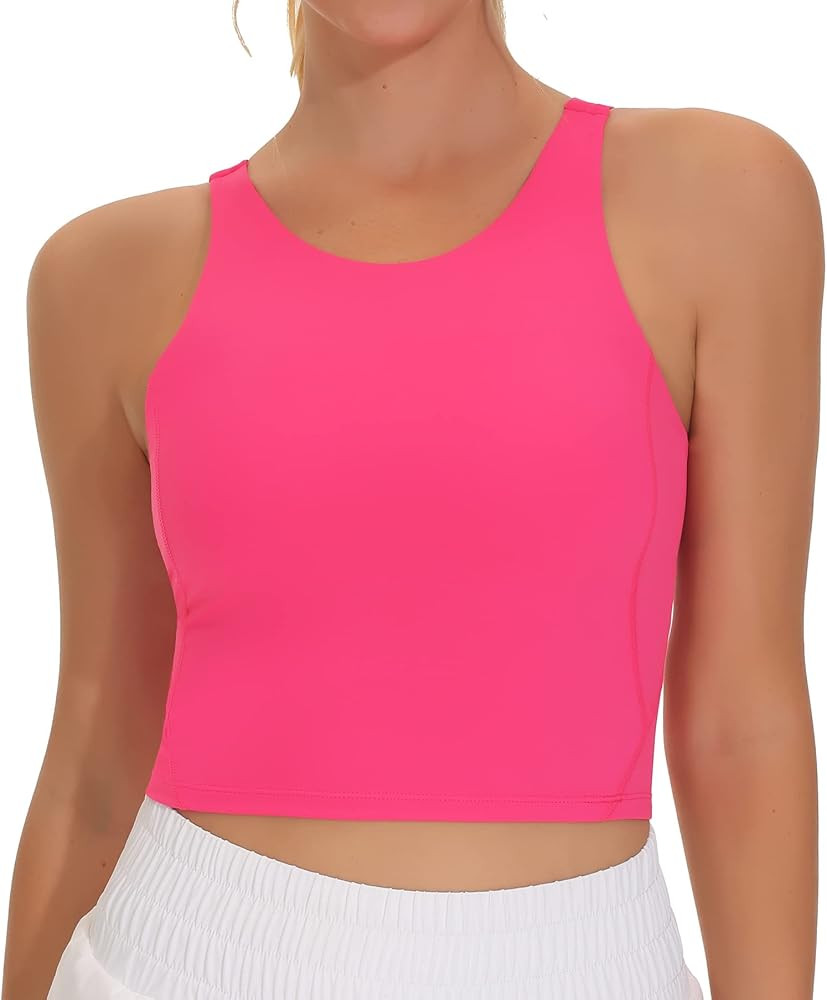 THE GYM PEOPLE Women's Sports Bra Sleeveless Workout Tank Tops Running Yoga Cropped Tops with Rem... | Amazon (US)
