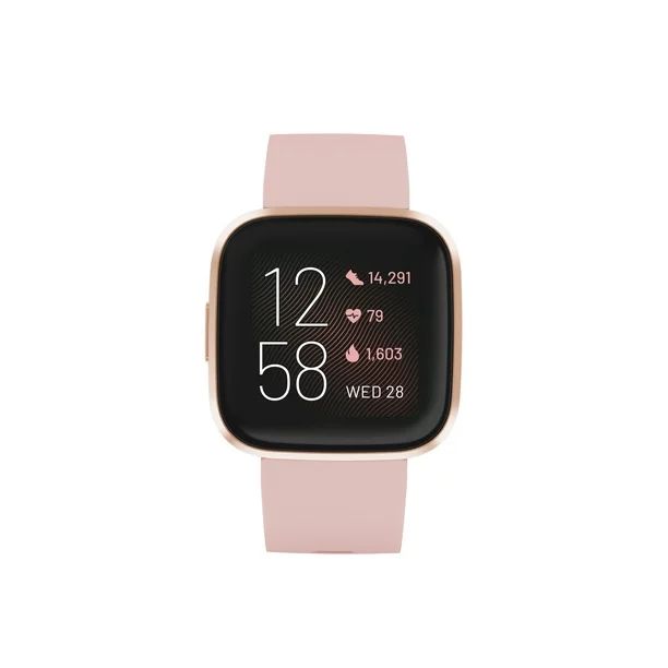 Fitbit Versa 2 Health & Fitness Smartwatch - Petal/Copper Rose - Walmart.com | Walmart (US)