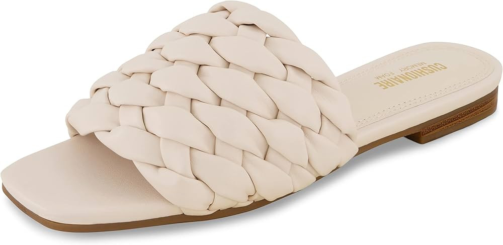 CUSHIONAIRE Women's Aramis woven slide sandal +Memory Foam, Wide Widths Available | Amazon (US)
