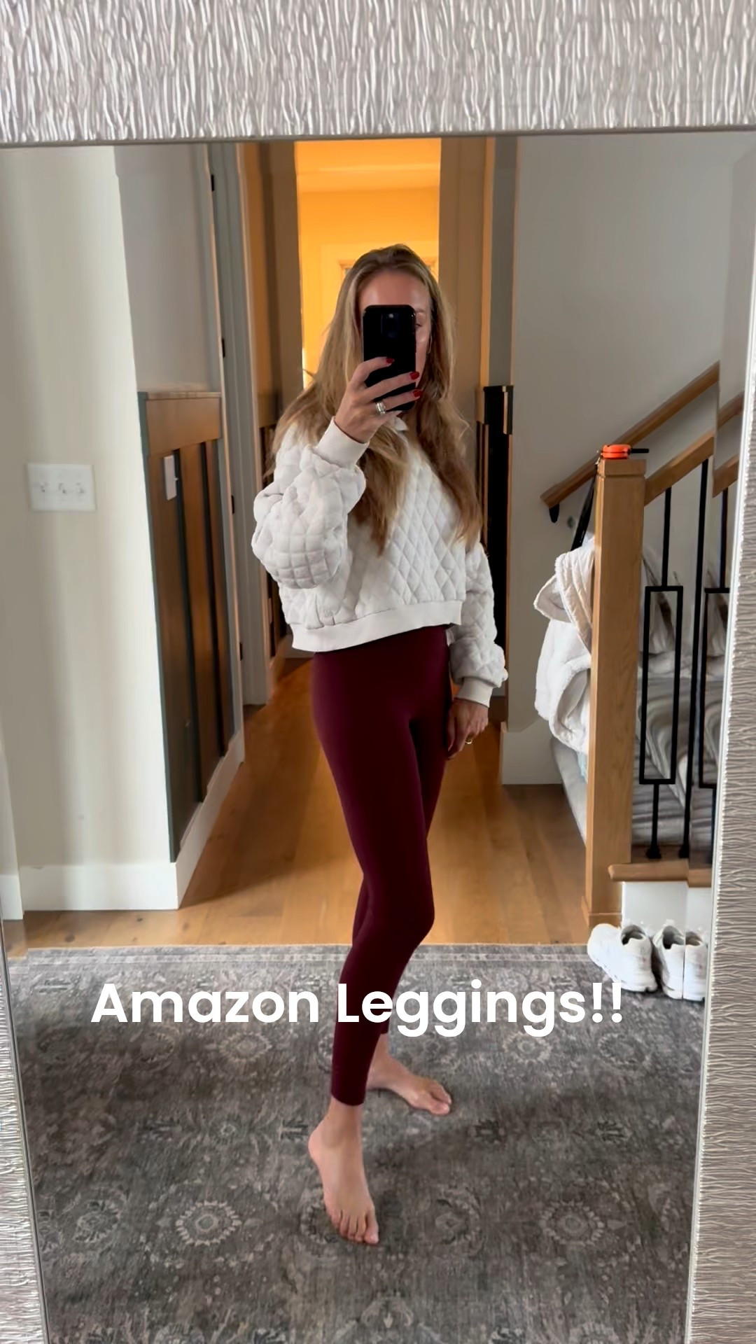 These Lulu dupe leggings are only $32!  I have them in so many colors and I highly recommend. I work out in them and then I also wear them for my everyday mom life! They feel like butter.  The crap sweatshirt I’m wearing is an old sweaty Betty hoodie, but it is sold out. I tagged a similar option from Amazon below!

#LTKFindsUnder100 #LTKmomlife #LTKActive