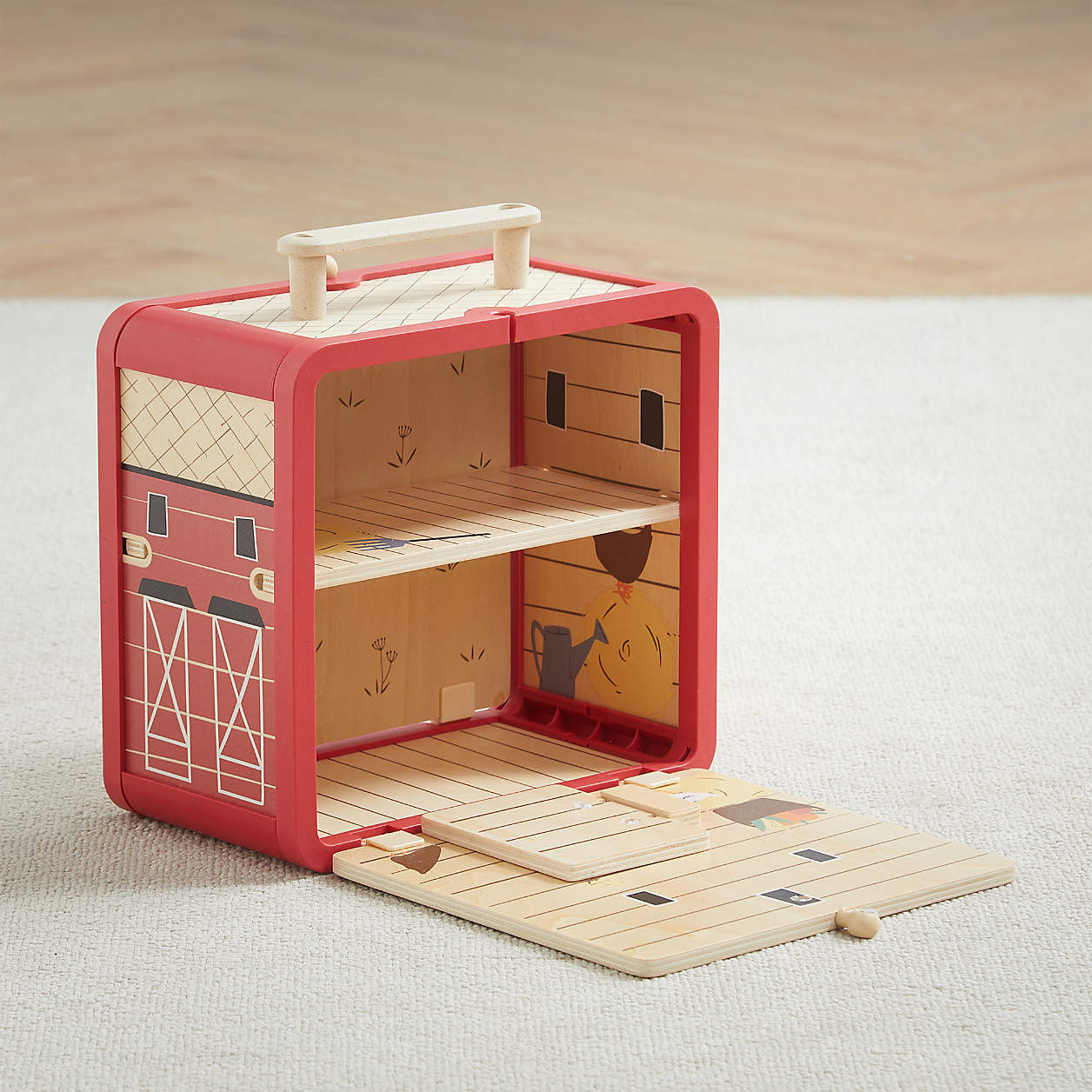 Wonder & Wise by Asweets Wooden Toddler Farm and Animals Toy | Crate & Kids | Crate & Barrel