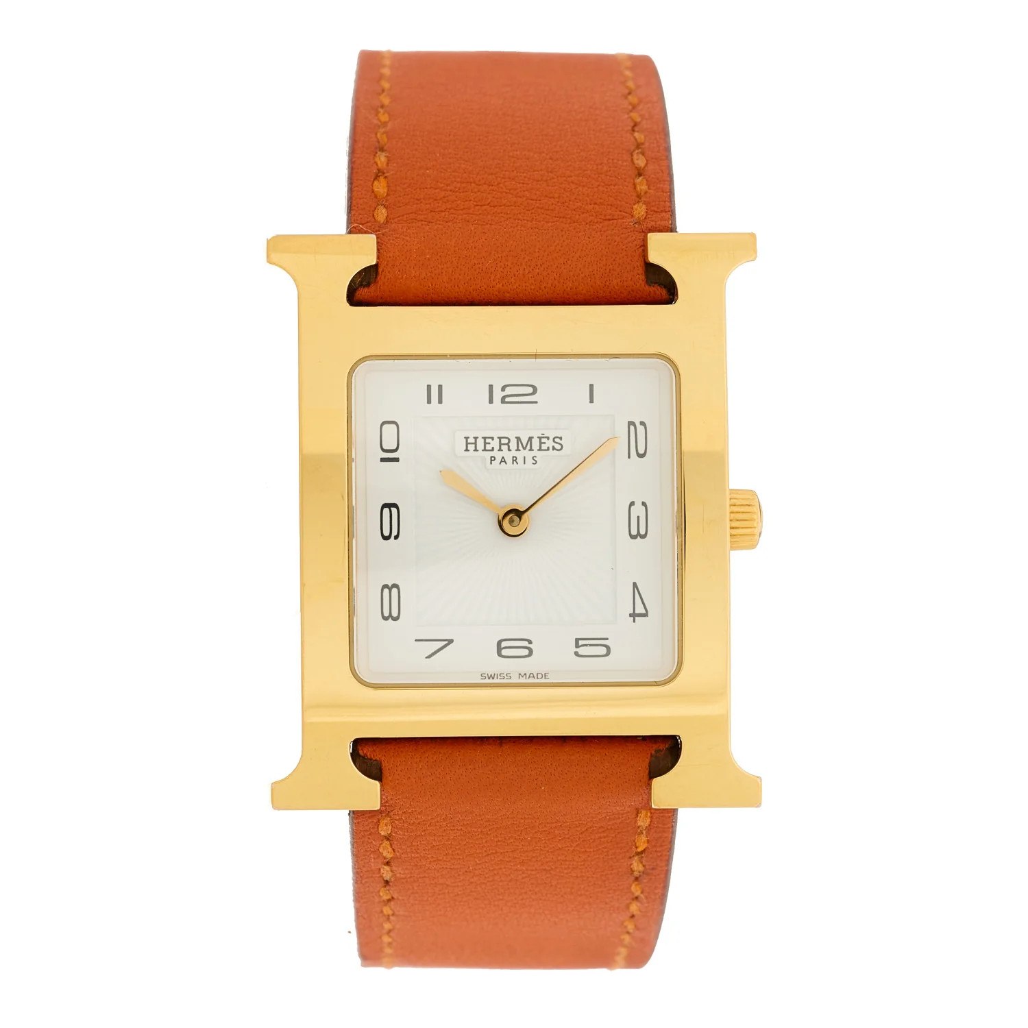 Stainless Steel Swift 26mm Heure H Hour Quartz Watch Orange | FASHIONPHILE (US)