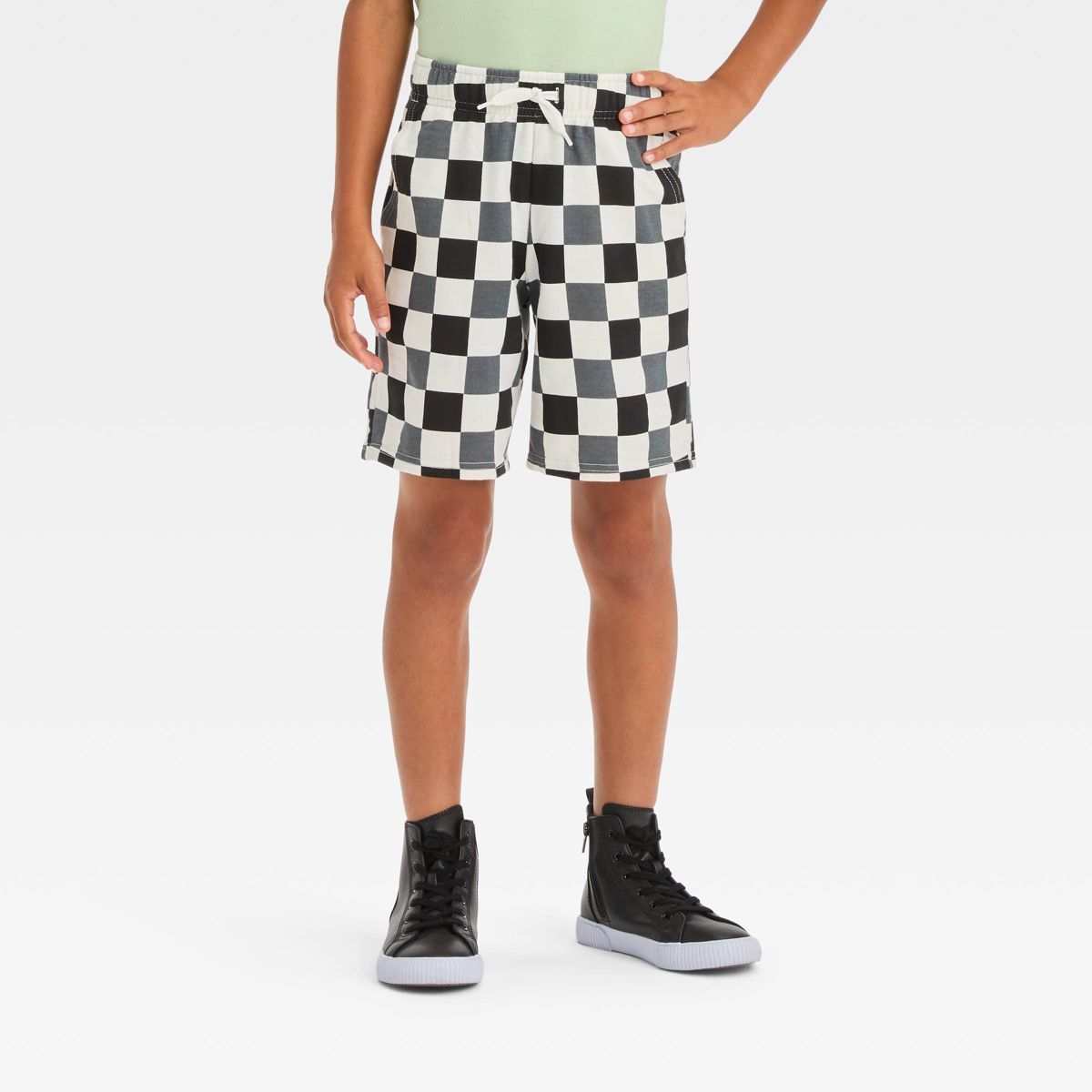 Boys' Pull-On 'At the Knee' Knit Shorts - Cat & Jack™ Charcoal Gray S | Target