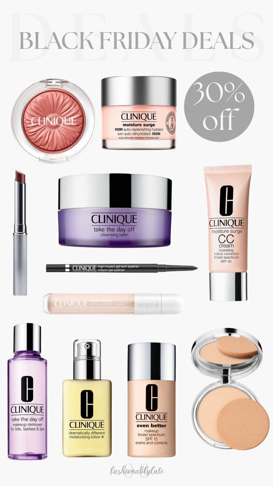 black friday deals | 30% off clinique products 

#LTKCyberWeek #LTKBeauty #LTKSaleAlert