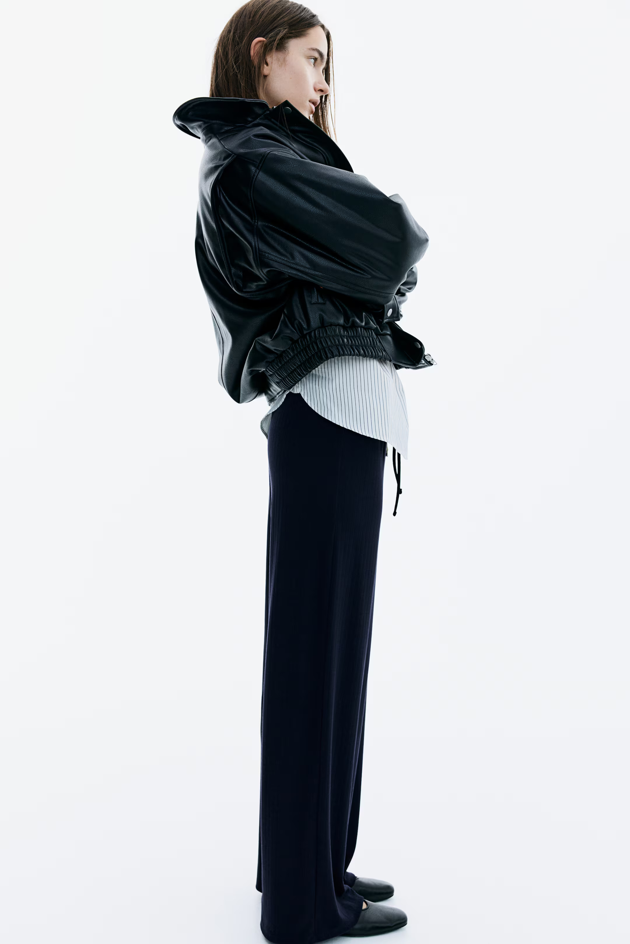 Wide-Leg Drawstring Pants - Black - Ladies | H&M US | H&M (US + CA)