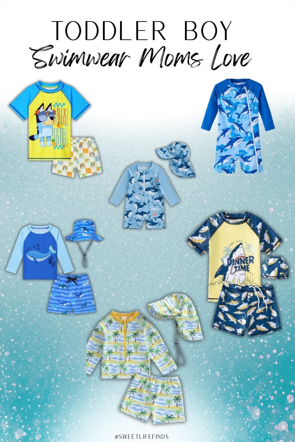 Grab these toddler boy swimwear finds now before the cutest prints and best sizes are gone for summer. These are such fun little sets for beach days, pool days, splash pads, and family vacations when you want something practical but still really cute. I love that they feel playful and mom-approved without being boring. #ToddlerBoySwimwear #SummerKidsStyle #AmazonFinds #SweetLifeByKourtney 

 #LTKSeasonal #LTKSwim #LTKKids