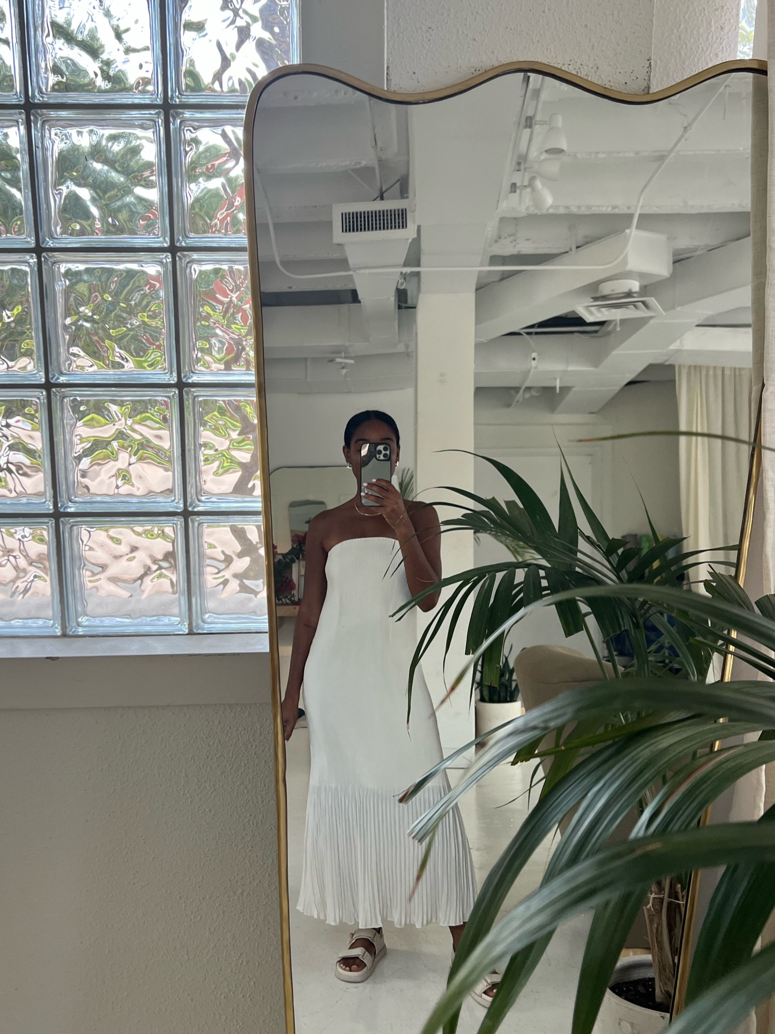 White pleated dress, dad sandals, mirror (home decor) 

#LTKFind #LTKstyletip #LTKhome