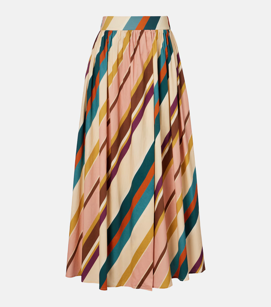 Striped cotton-blend maxi skirt | Mytheresa (UK)