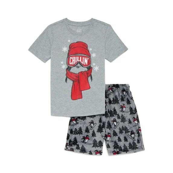 Wonder Nation Boys Short Sleeve Top and Shorts Sleep Set, 2-Piece, Sizes 4-16 | Walmart (US)
