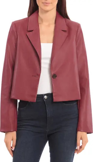 Bagatelle Faux Leather Oversize Cropped Jacket | Nordstromrack | Nordstrom Rack