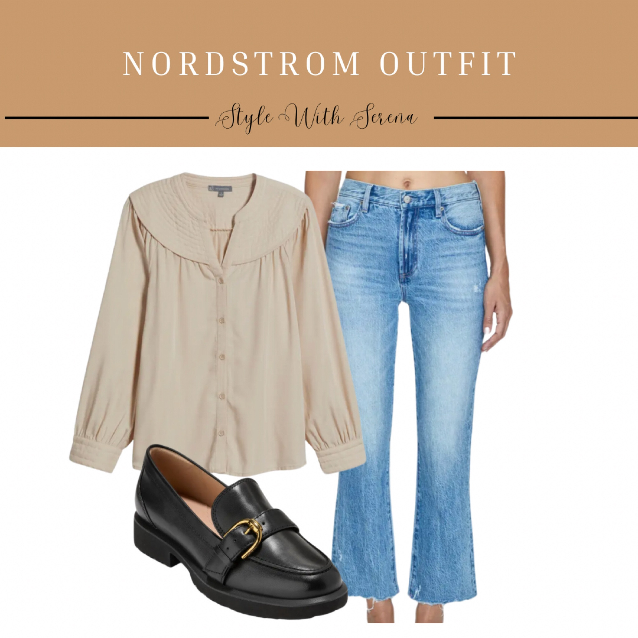 Nordstrom outfit, jeans, denim, blouse, loafers, work outfit, women’s blouse 

#LTKStyleTip #LTKFindsUnder100 #LTKWorkwear
