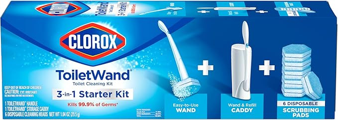Clorox ToiletWand Toilet Cleaning Kit, ToiletWand, Caddy and 6 Refills, Pack of 6 (Pack May Vary) | Amazon (US)