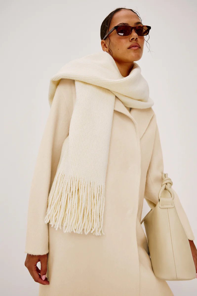 KOA SCARF - IVORY FRINGE | Rails