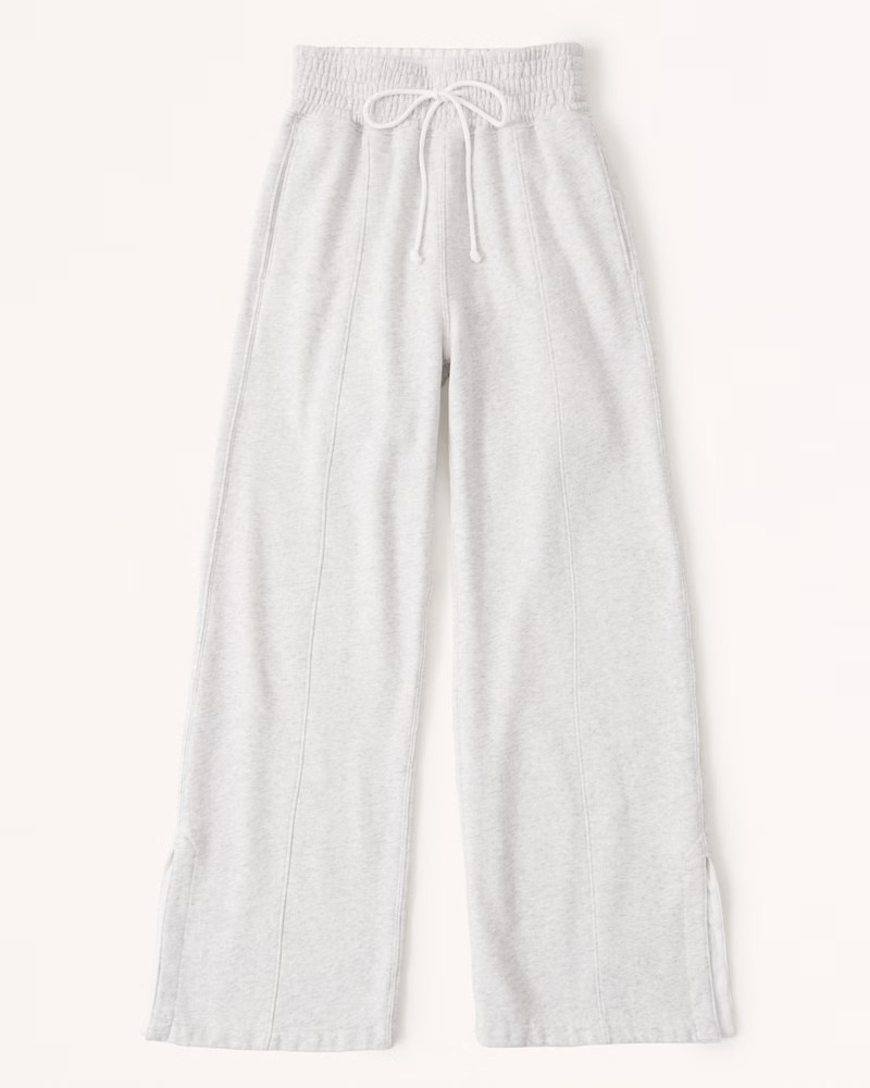 Split-Hem Wide Leg Sweatpants | Abercrombie & Fitch (US)