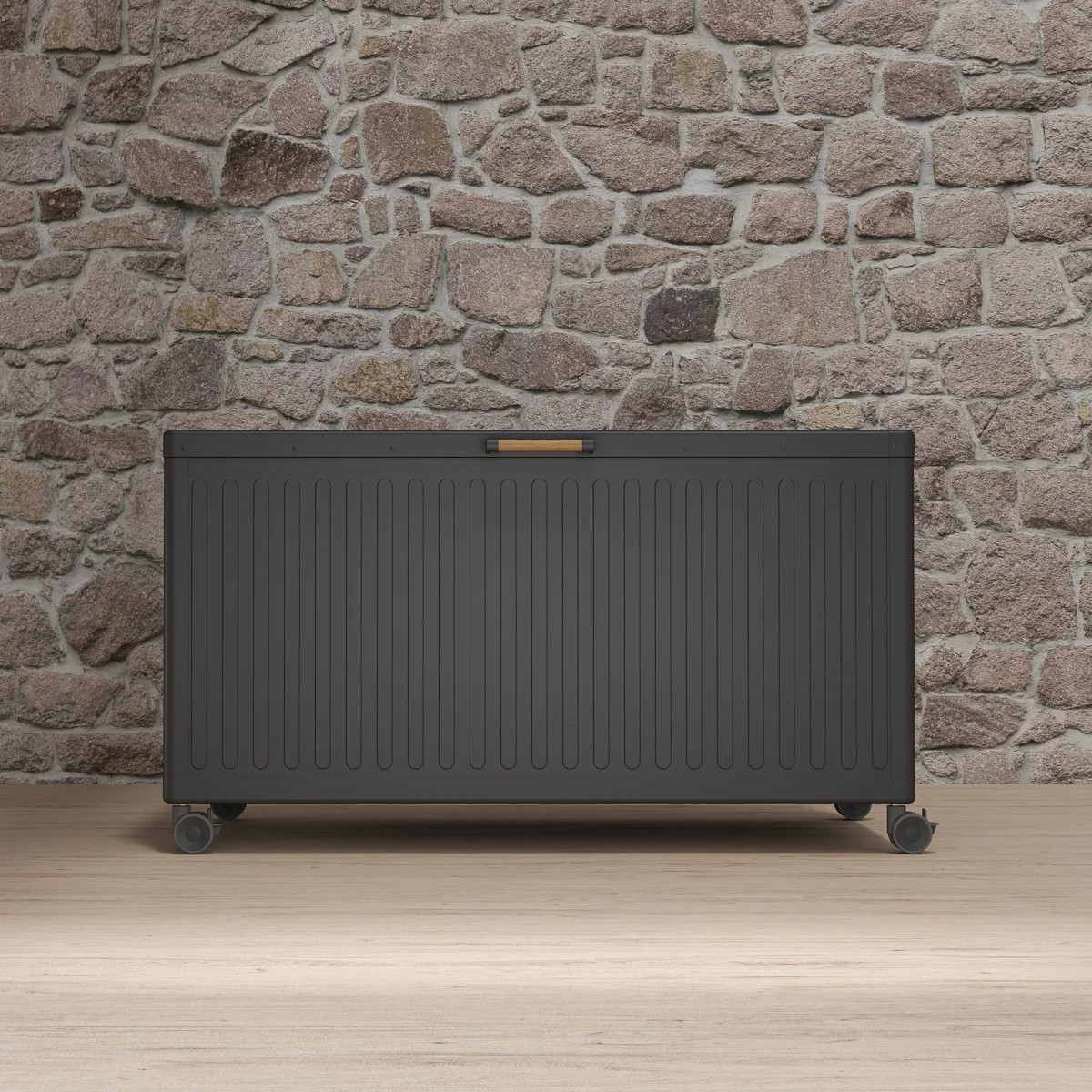 175 Gallon Large Outdoor Deck Box with Wheels | Wayfair North America