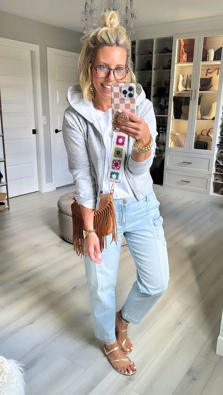 Another great basic layer to have in your closet this summer!!! I love the shorter length!!!
Hoodie sized up to large 
Tee size small 
Jeans size 4
Sandals TTS

#LTKfindsunder50 #LTKstyletip #LTKfindsunder100