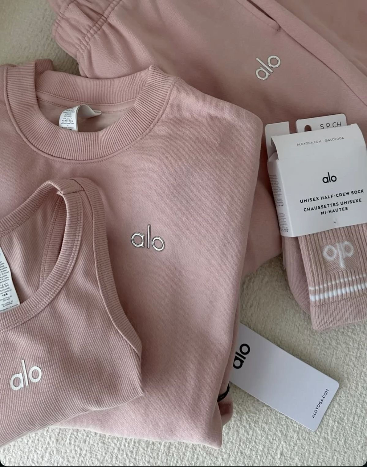 Comfy Cozy Alo Haul!! Light Pink workout and loungewear! Also 30% off now for early access Black Friday! 

#LTKSeasonal #LTKSaleAlert #LTKGiftGuide