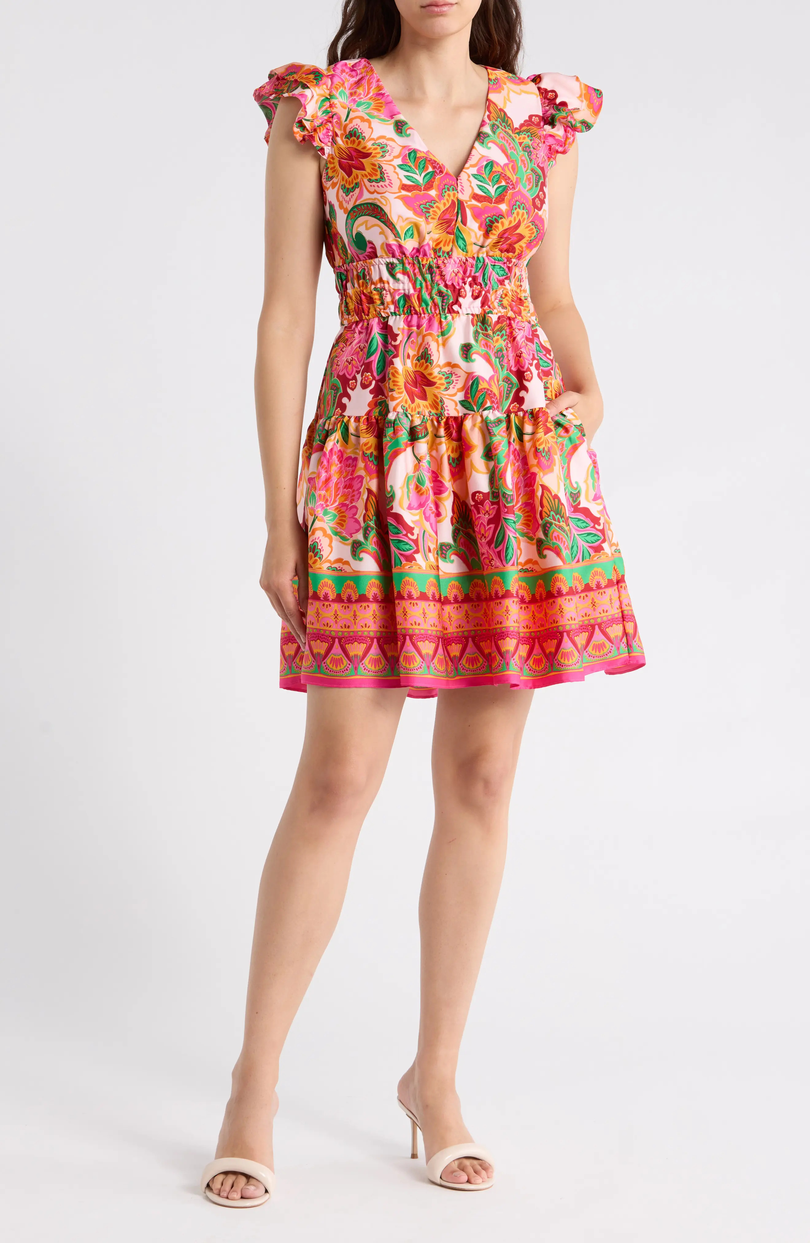 Cap Sleeve Fit & Flare Minidress (Women) | Nordstromrack | Nordstrom Rack