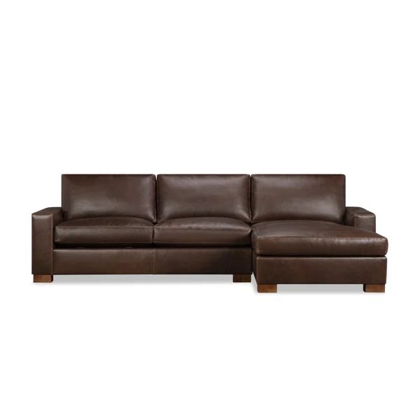 Jonie Genuine Leather 2-Piece Sectional | Wayfair North America