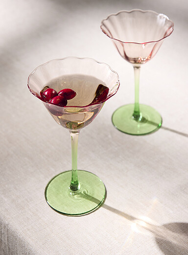 Tulip-shaped cocktail glassesSet of 2 | Simons