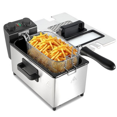 ORRD 3L Deep Fryer with Basket, 1700W Electric Fryer with Timer & Temp Control, View Window & Odor Free Filter, Stainless Steel, Dishwasher Safe | Target