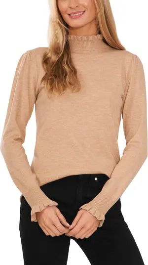 CeCe Ruffle Mock Neck Sweater | Nordstrom | Nordstrom