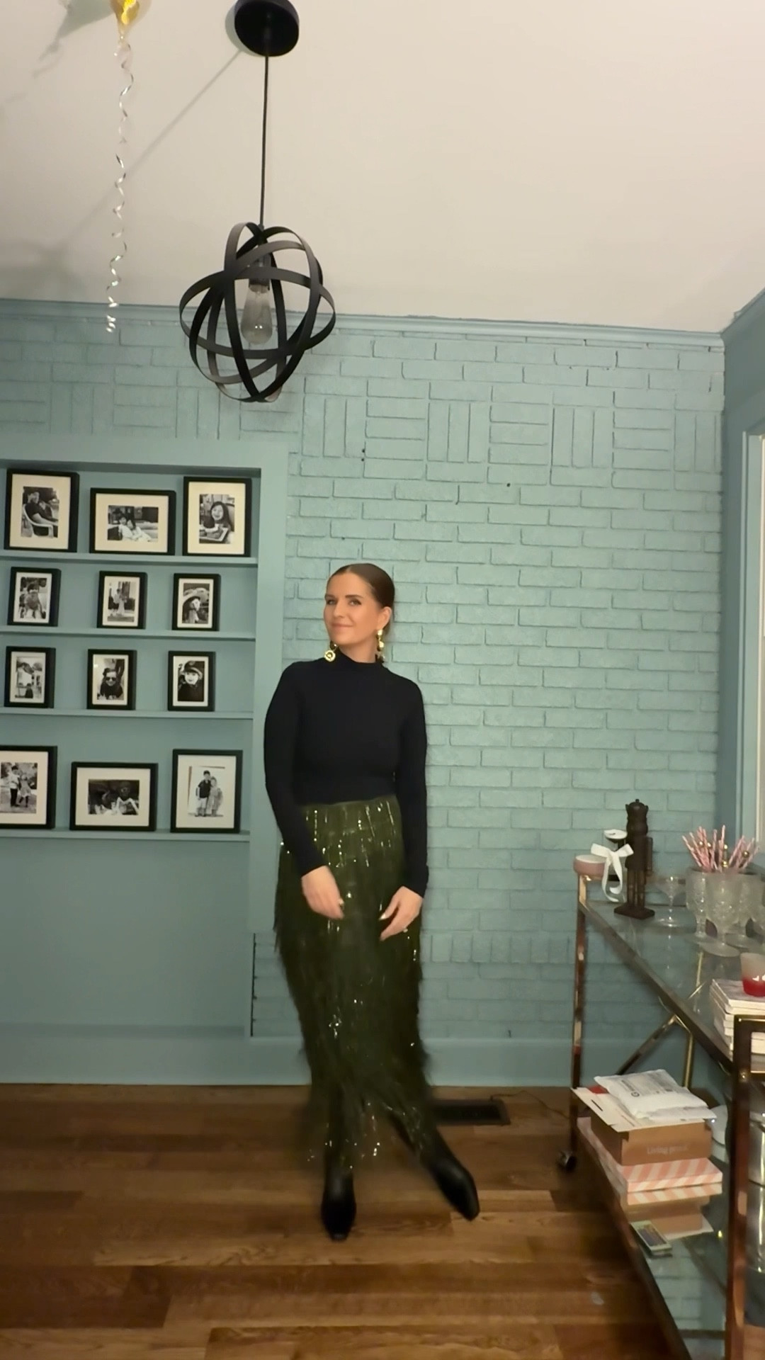 Zara sequin fringe skirt. Runs tts. Wearing small 

#LTKSeasonal #LTKHoliday #LTKOver40