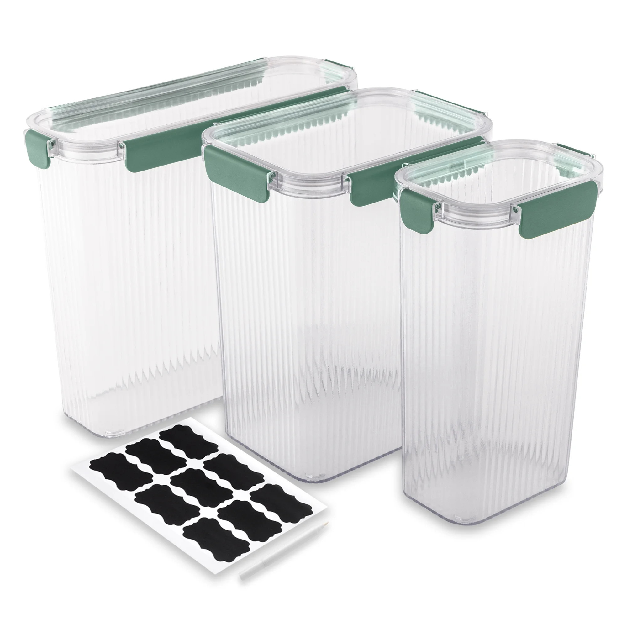 Thyme & Table 8 Piece Pantry Storage Container Set, Green | Walmart (US)