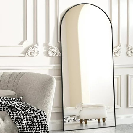 BEAUTYPEAK Full Length Mirror 71 x30 Arched Body Dressing Floor Mirrors for Standing Leaning Blac... | Walmart (US)