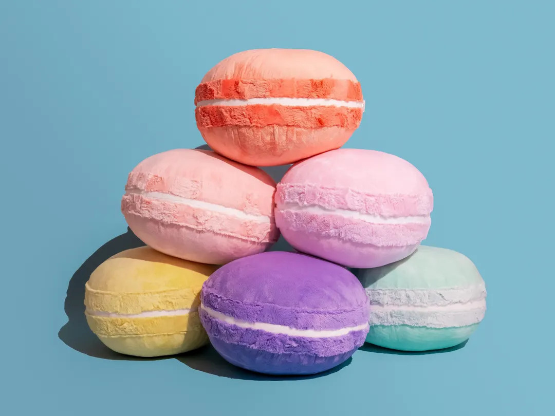 Macaroon-shaped Pastel Throw Pillow, Plush Toy Dessert Cookie, Nursery Decor, Kids and Teen Bedro... | Etsy (US)