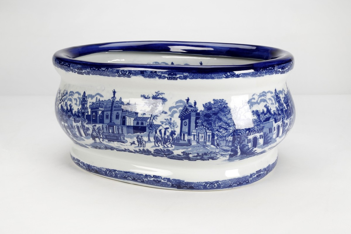 AAI Oval Porcelain Planter Cachepot, Italian Design | eBay US