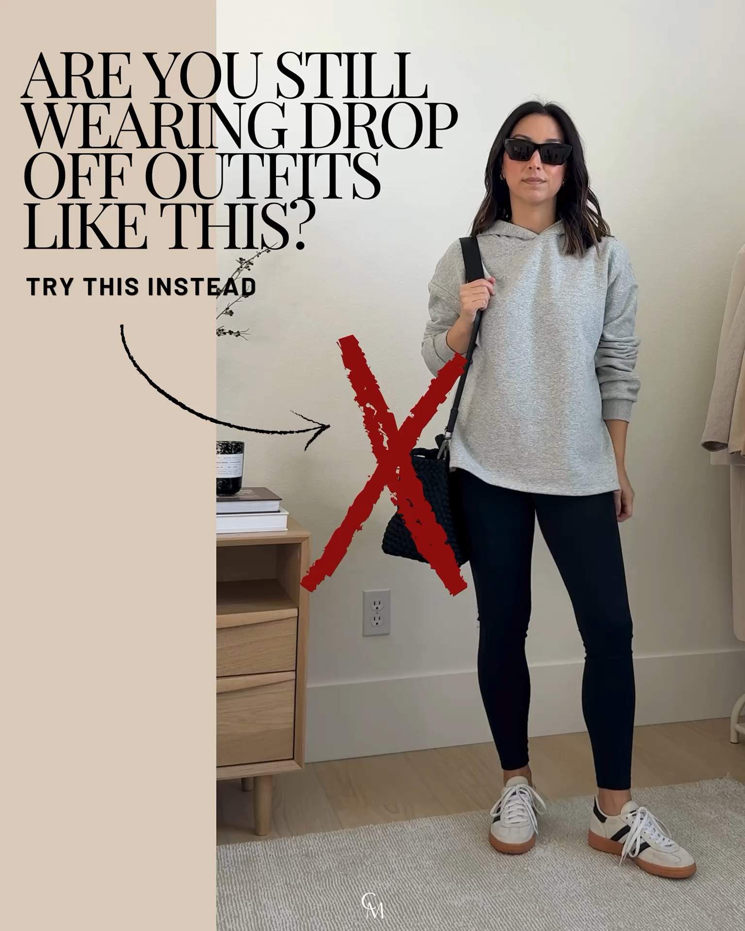 You don’t have to give up comfort for a better drop-off outfit. A few small swaps make leggings, sweats, and sneakers feel so much more pulled together.

Look 1:
Oak + Fort trench xxs
Everlane box cut tee medium 
Jenni Kayne Flynn seater xs 
Amazon leggings small 
Amazon socks 
Nike sneakers 6 
Fine art hat - old
Mansur Gavriel tote

Look 2:
Varley jacket xs 
Everlane tee medium 
Varley pants small 28” inseam (typically wear the xs) 
New Balance sneakers 6 
Polo hat 
Mansur Gavriel tote 
Electric Picks earrings 
Dorsey James necklace 15”

Look 3:
Zara jacket small - old, linked similar
Madewell tee xs - sold out, linked similar
Frank & Eileen sweats small. But these run tts 
Nike Air Pegasus 2005 Size 6 
Fine Art hat - old
Mansur Gavriel tote

Look 4:
Polo sweatshirt small 
Jenni Kayne sweats xs - linked similar
New Balance 530's sneakers 4.5 mens 
Mansur Gavriel tote 
Gap hat - old

Look 5:
Gap jacket petite xs - old, linked similar
Everlane tee medium 
Frank & Eileen sweat pants small 
Adidas SL72 sneakers 5 women 
Mansur Gavriel tote 
Fine Art hat - old

#LTKmomlife #LTKPetite #LTKOver40