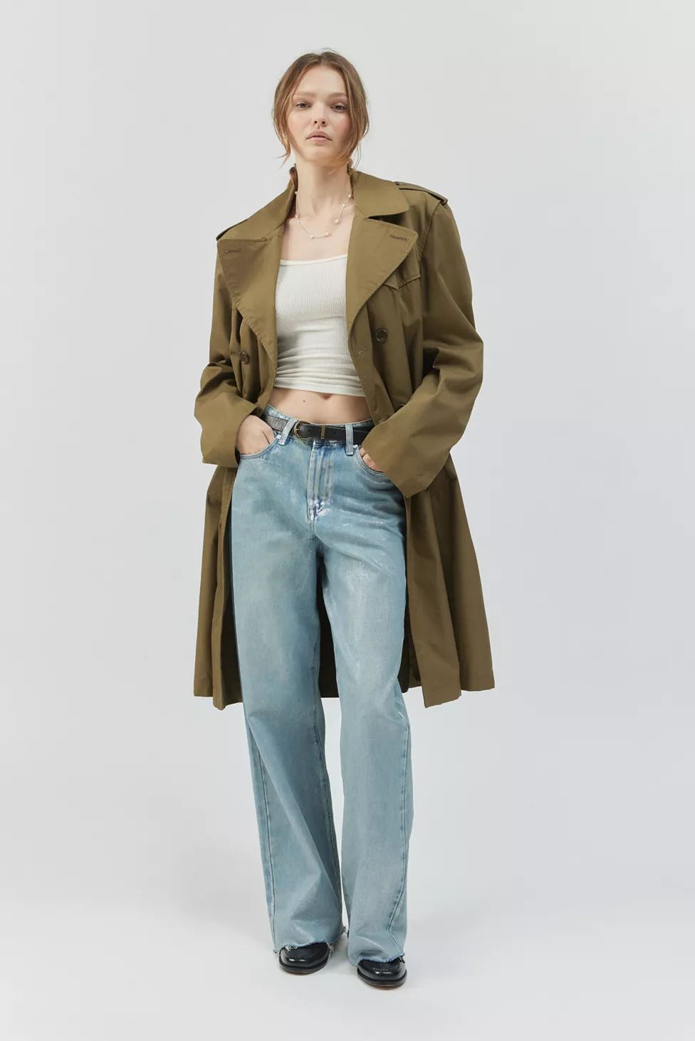 BLANKNYC Silver Star Metallic Jean | Urban Outfitters (US and RoW)