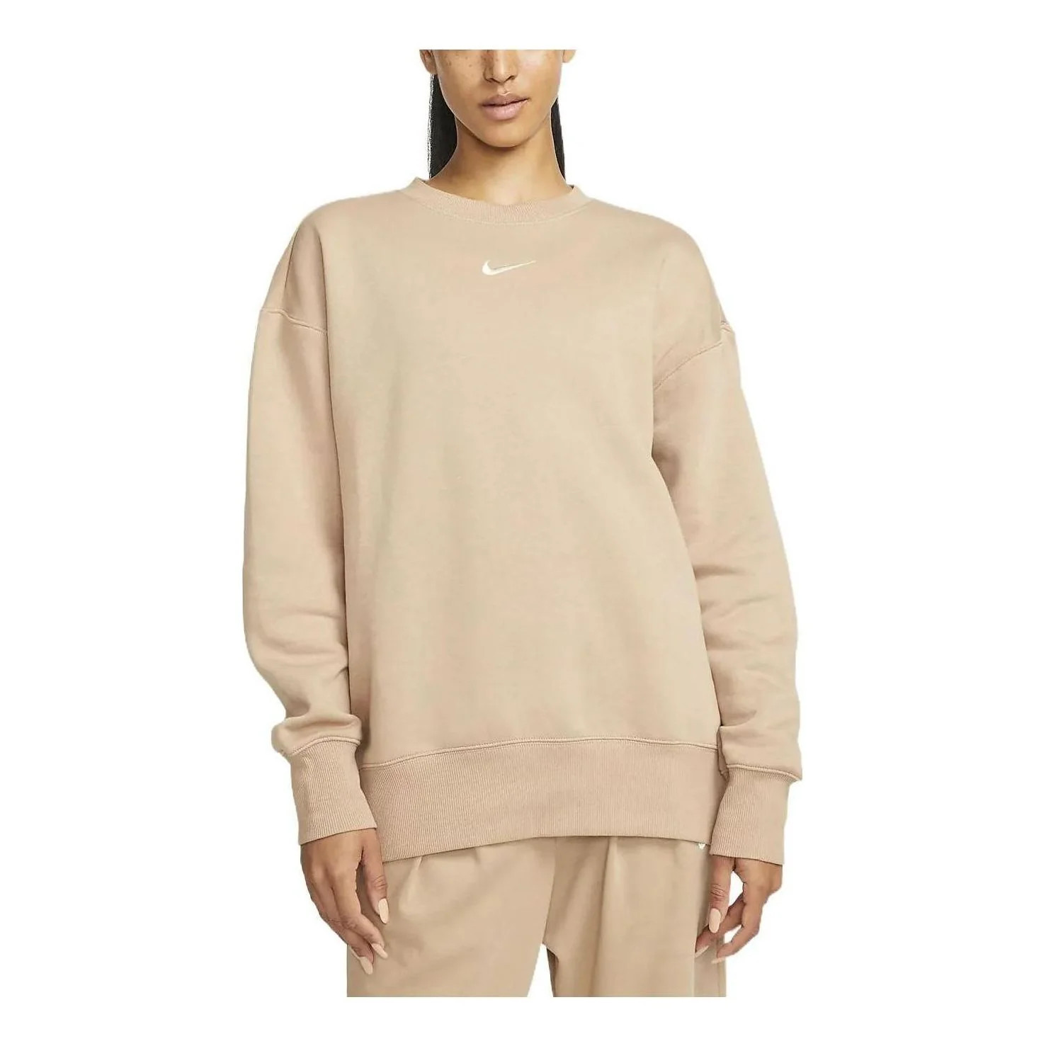 (WMNS) Nike Sportswear Phoenix Fleece Crewneck Sweatshirt 'Beige' DQ5734-200 | KICKS CREW