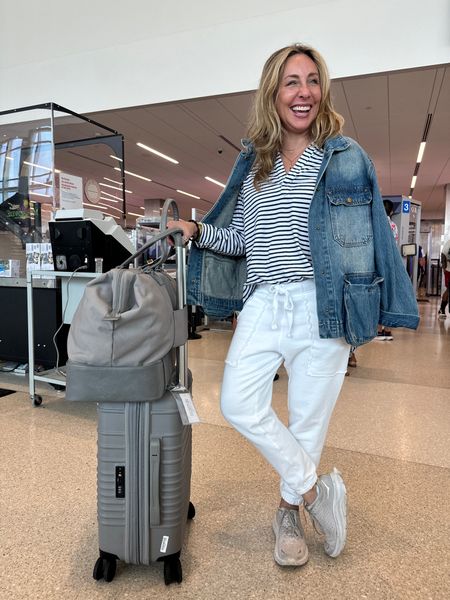 We traveled to Florida for my mother in laws milestone birthday. These pieces from Frank and Eileen are my go to for travel. And this Beis luggage is also a go to. 

#LTKTravel #LTKActive #LTKItBag
