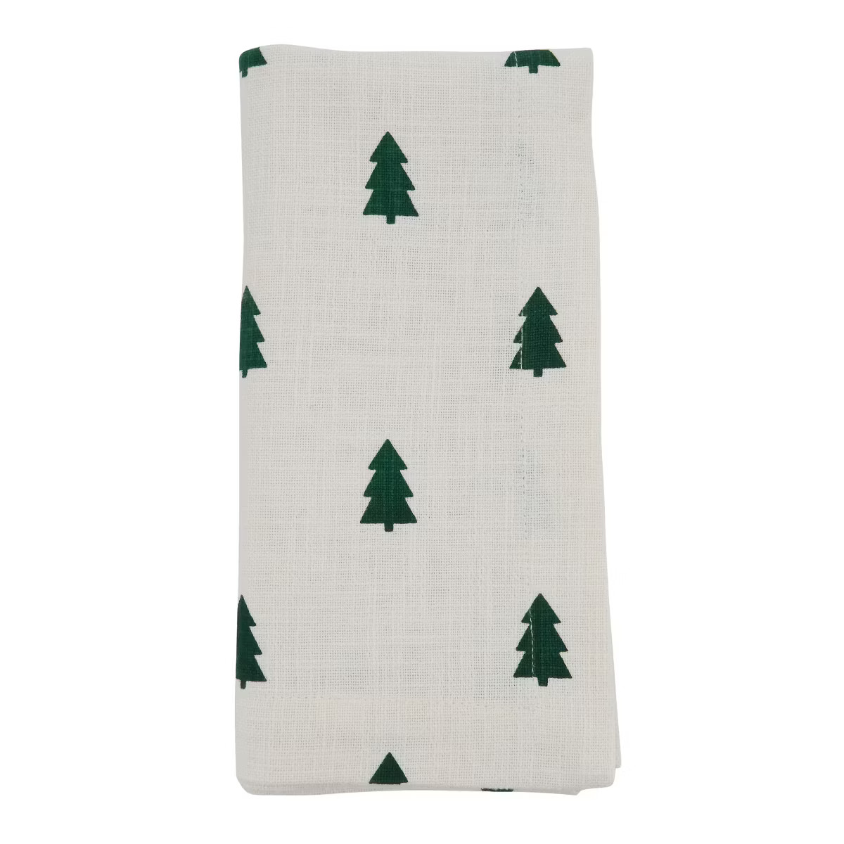 Saro Lifestyle Saro Lifestyle Christmas Tree Design Cloth Table Napkins (Set of 4), Ivory, 20" | Target