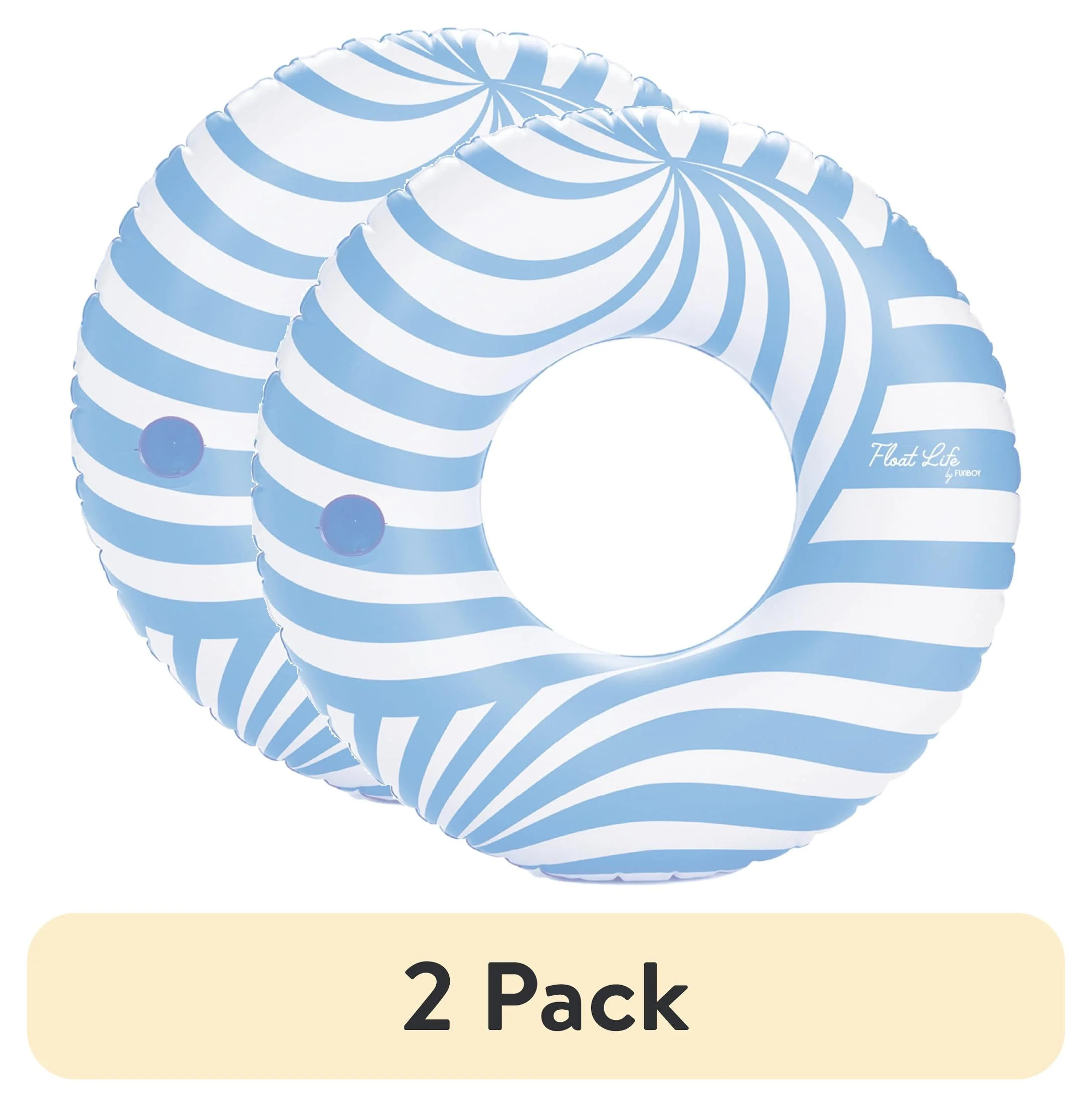 (2 pack) Float Life by Funboy Blue Twist Pool Float, Cup-Holder, 43'' Oversized, Adults & Childre... | Walmart (US)