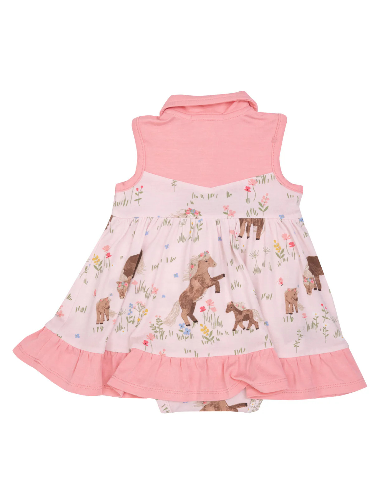 Cowboy Bodysuit Dress, Watercolor Ponies | SpearmintLOVE