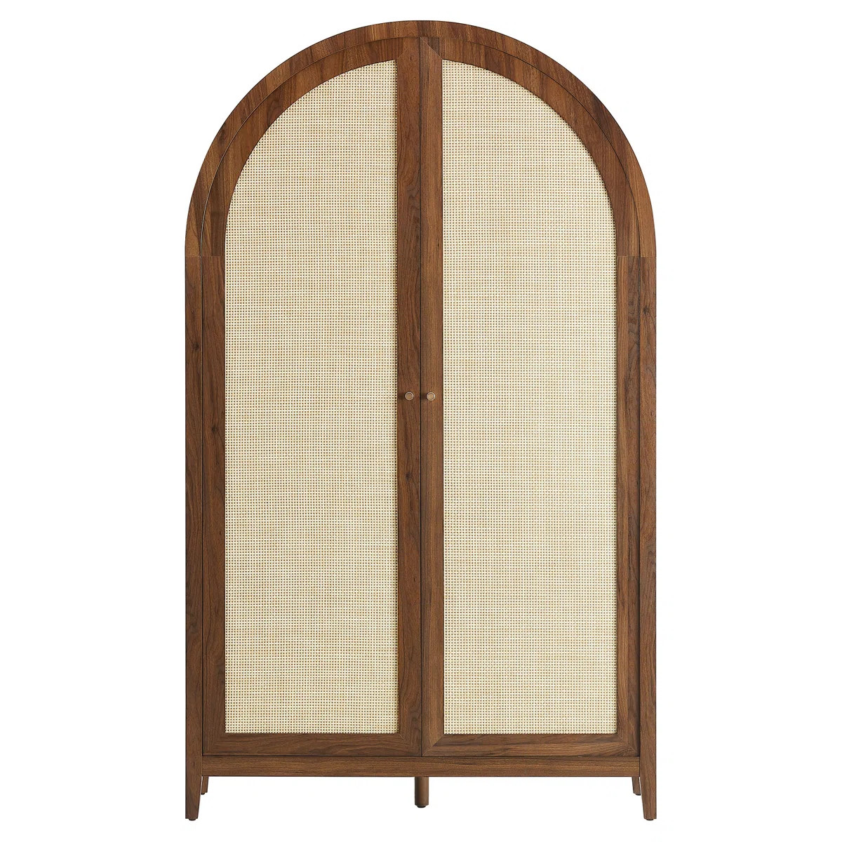 Calista 79" Tall Wide Rattan Arched Storage Cabinet | Wayfair North America