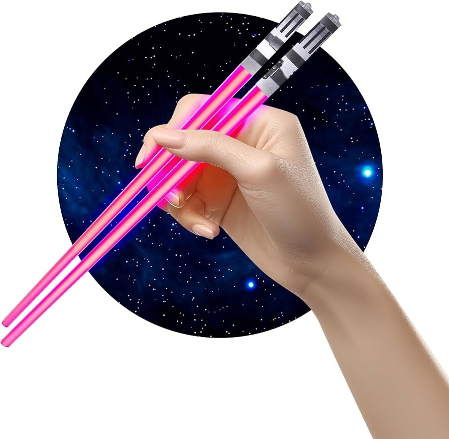 Chop Sabers Light Up LightSaber Chopsticks, 1 Pair, Pink | Amazon (US)