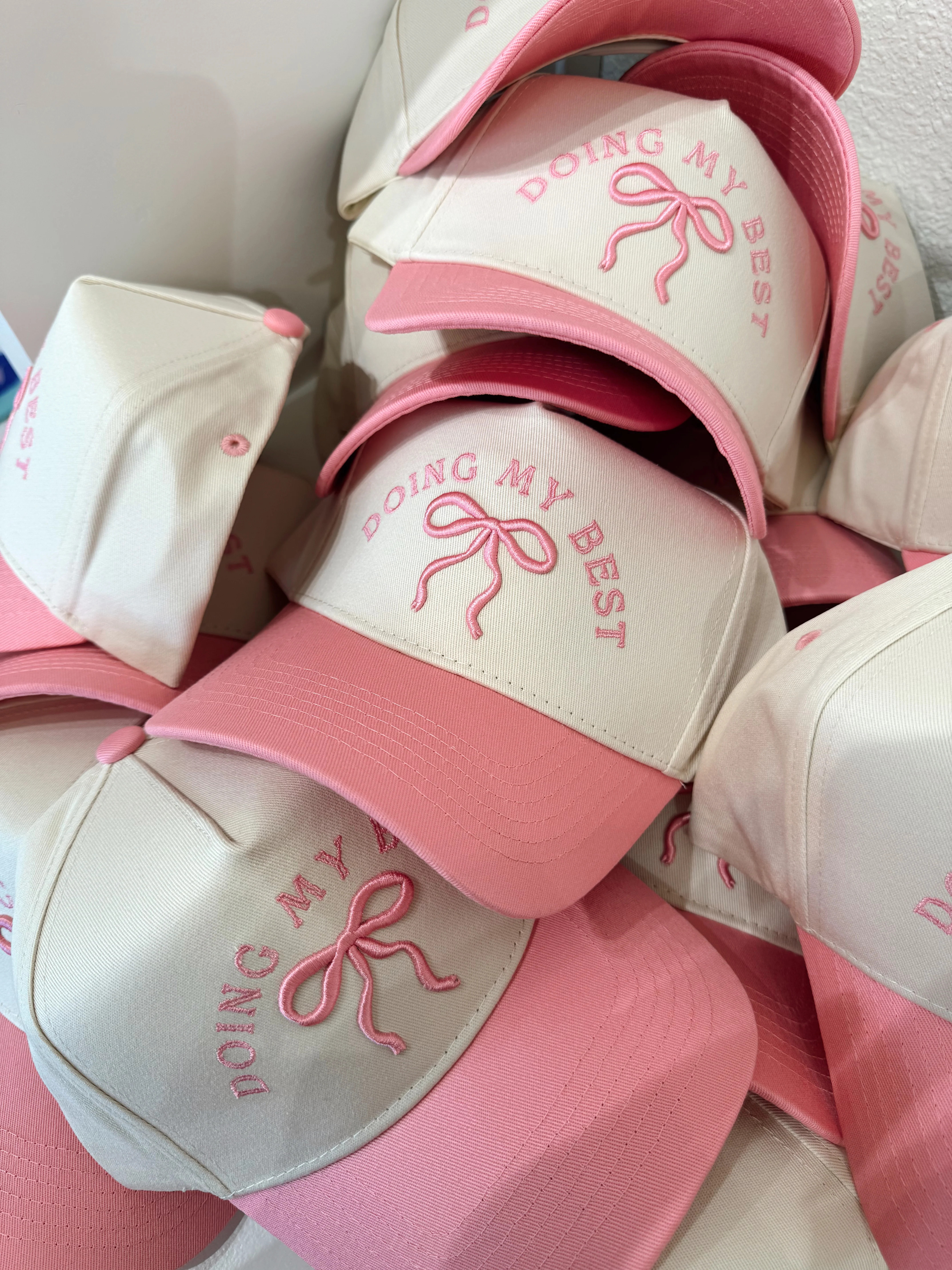 Doing My Best - Pink Vintage Trucker Hat | KenzKustomz