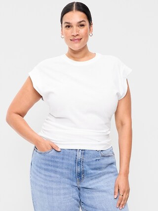 Cap-Sleeve Side-Cinch Top | Old Navy (US)