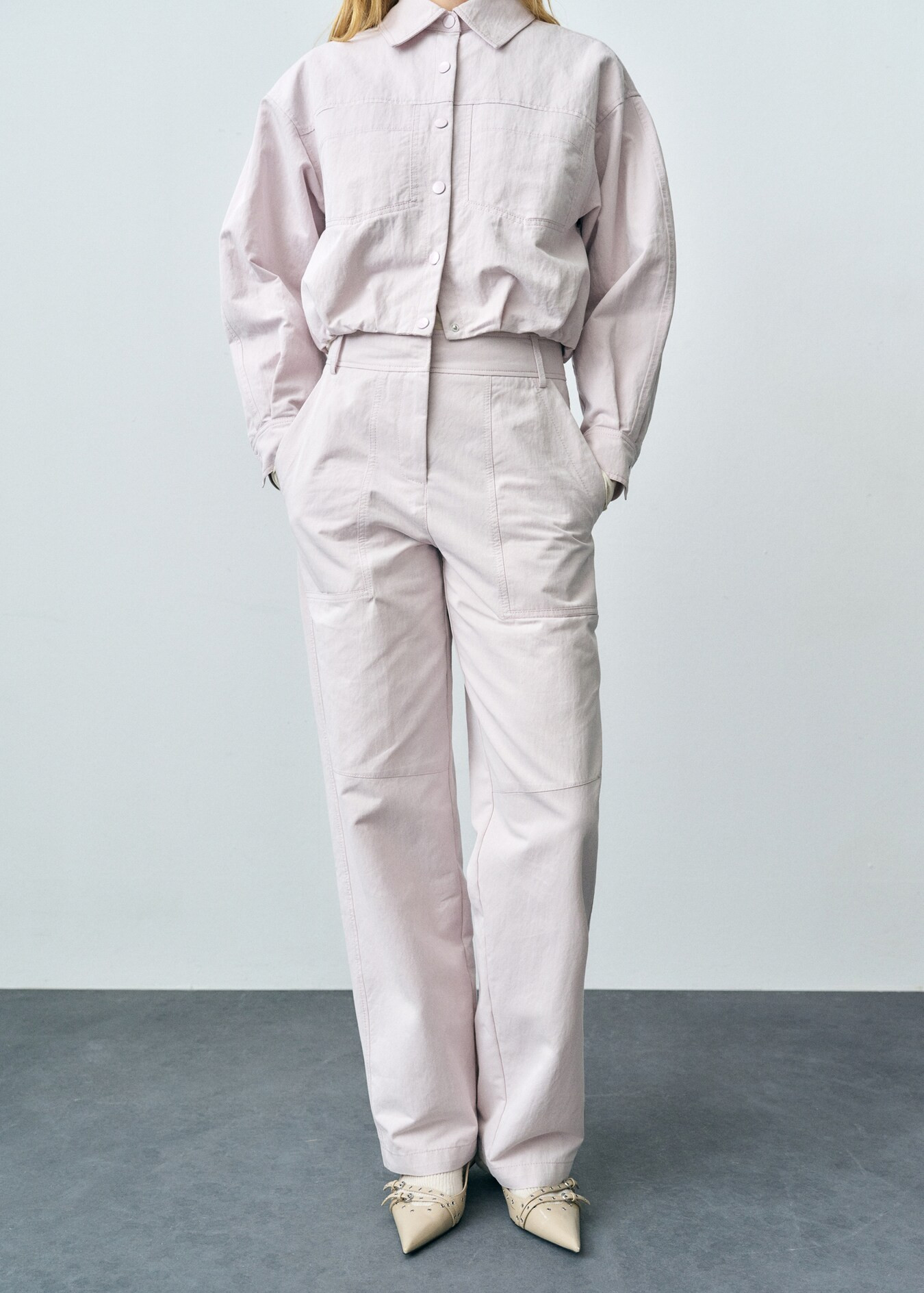 Wideleg pants with decorative seams - Women | MANGO USA | Mango (US/MX/AU)