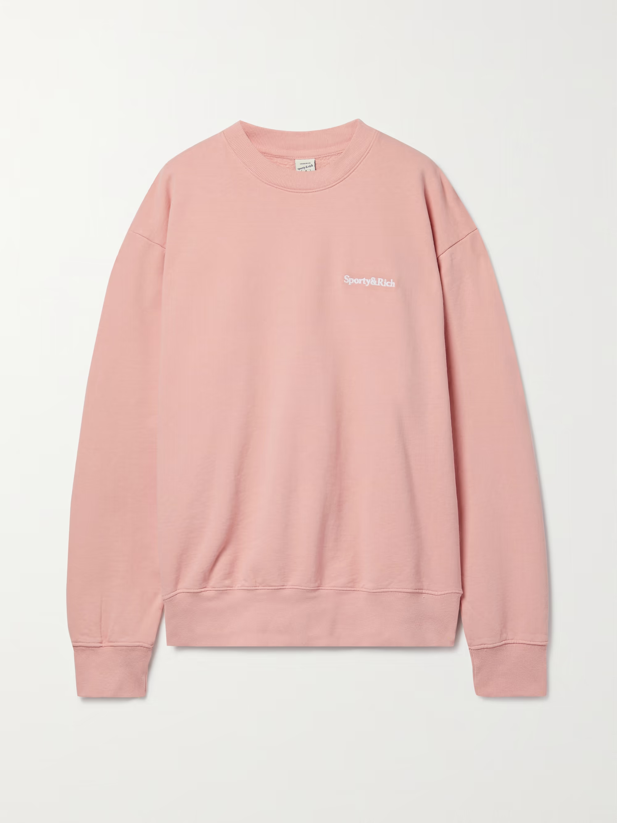 Embroidered cotton-jersey sweatshirt | NET-A-PORTER (US)