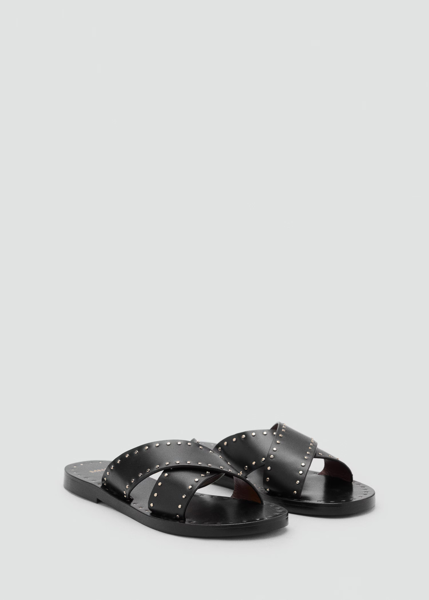 Studded leather sandals - Women | MANGO United Kingdom | MANGO (UK)